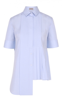 Хлопковая блуза асимметричного кроя с плиссировкой MRZ