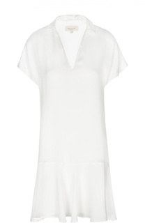Мини-платье с глубоким V-образным вырезом и асимметричной юбкой Paul&amp;Joe