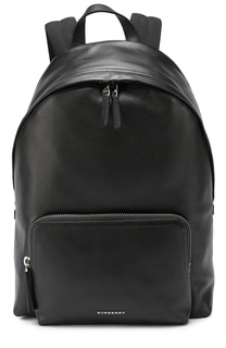 Кожаный рюкзак с внешним карманом на молнии Burberry