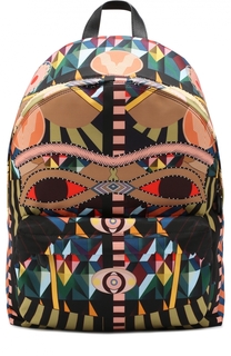 Текстильный рюкзак с принтом и внешним карманом на молнии Givenchy