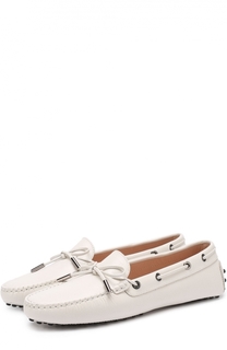 Кожаные мокасины с бантом Tod’s