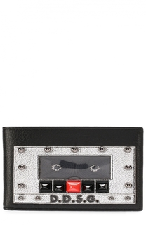 Кожаное портмоне с декоративной отделкой и отделениями для кредитных карт Dolce &amp; Gabbana