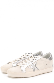 Кожаные кеды SuperStar с аппликацией Golden Goose