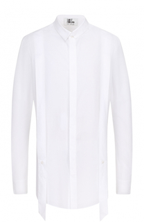 Удлиненная хлопковая рубашка ассиметричного кроя Lost&amp;Found