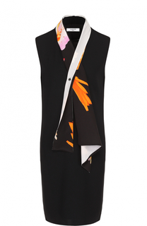 Платье прямого кроя с контрастным воротником Lanvin