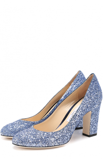 Туфли Billie 85 с глиттером на устойчивом каблуке Jimmy Choo