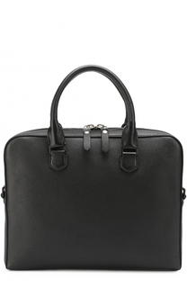 Кожаная сумка для ноутбука с внешним карманом на молнии Lanvin