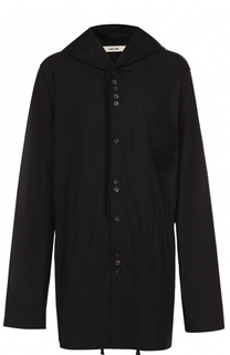 Хлопковый плащ на пуговицах с капюшоном Damir Doma