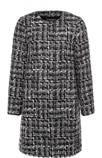 Буклированное пальто прямого кроя с круглым вырезом Dolce &amp; Gabbana