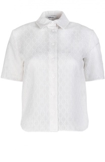 Блуза с коротким рукавом и тканым принтом Carven
