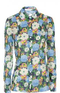 Приталенная блуза с цветочным принтом Carven