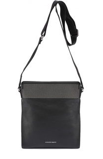 Кожаная сумка-планшет с декоративной отделкой заклепками Alexander McQueen