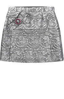 Мини-юбка с металлизированной отделкой и кристаллами Dolce &amp; Gabbana