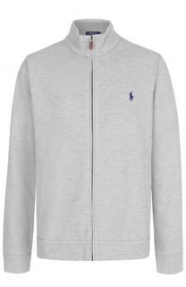 Хлопковая толстовка на молнии с воротником-стойкой Polo Ralph Lauren