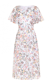 Шелковое приталенное платье с цветочным принтом Paul&amp;Joe