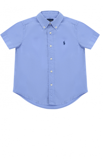 Рубашка из хлопка с короткими рукавами и воротником button down Polo Ralph Lauren