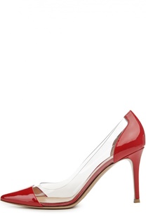Лаковые туфли Plexi на шпильке Gianvito Rossi