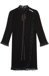 Мини-платье с укороченным рукавом и кружевной отделкой Marc Jacobs