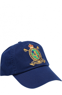 Хлопковая бейсболка с контрастной вышивкой Polo Ralph Lauren