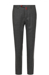 Брюки прямого кроя из смеси шерсти и кашемира Kiton