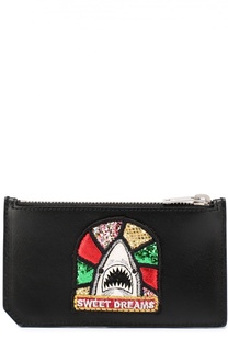 Кожаный футляр для кредитных карт с отделением для монет Saint Laurent