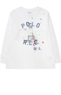Свитшот из хлопка с принтом Polo Ralph Lauren