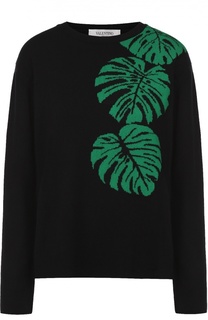 Кашемировый пуловер с контрастным принтом Valentino