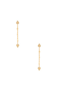 Moonstone chain drop earrings - Luv AJ