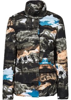 Куртка с принтом по всей поверхности (черный/синий/серый/зеленый/бежевый) Bonprix