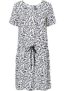 Платье (цвет белой шерсти/черный с рисунком) Bonprix