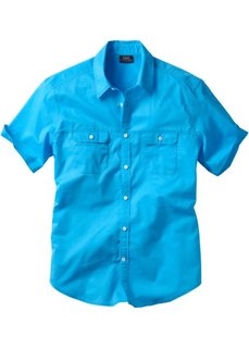 Рубашка Regular Fit с короткими рукавами (бирюзовый) Bonprix