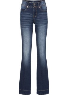 Расклешенные стрейтчевые джинсы, высокий рост (L) (темно-синий) Bonprix