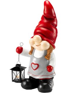 Декоративная фигурка Елена с фонарем (красный/черный/серый) Bonprix