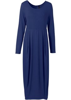 Трикотажное платье макси (ночная синь) Bonprix
