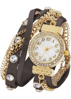 Наручные часы-браслеты Майри (темно-коричневый) Bonprix