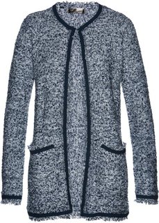 Вязаное пальто (темно-синий/белый) Bonprix