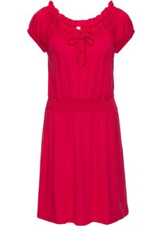 Трикотажное платье с коротким рукавом и открытыми плечами (красный гранат) Bonprix