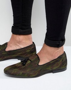 Камуфляжные лоферы ASOS - Зеленый