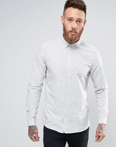 Облегающая рубашка на пуговицах из меланжевого полотна Minimum Teo - Серый