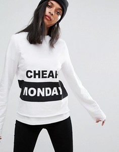 Свитшот с логотипом Cheap Monday - Белый