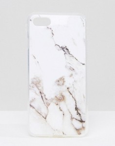 Белый чехол для iPhone 7 с мраморным дизайном Signature - Белый
