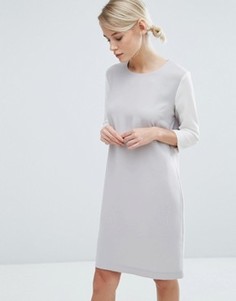 Цельнокройное платье с контрастными рукавами Storm & Marie Nula - Серебряный