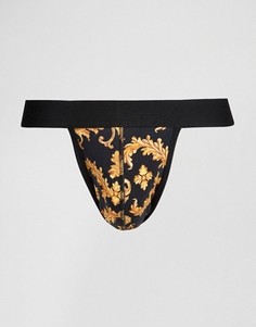 Танга-джоки с принтом в стиле барокко ASOS - Черный