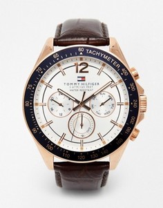 Часы с кожаным ремешком Tommy Hilfiger Luke 1791118 - Коричневый