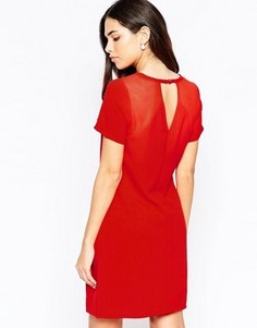 Цельнокройное платье с короткими рукавами Lavand - Красный