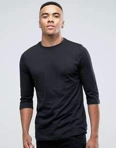 Черный топ с рукавами 3/4 New Look - Черный