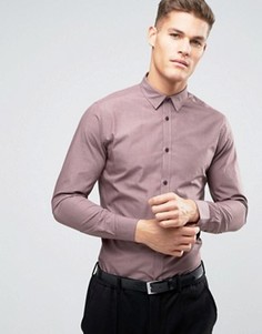 Розовато-лиловая рубашка классического кроя New Look - Серый