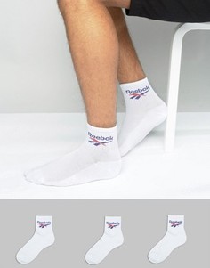 Набор из 3 пар белых носков Reebok BQ2224 - Белый
