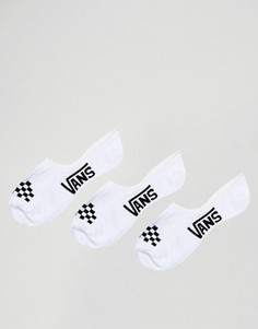 Набор из 3 пар белых невидимых носков Vans - Белый