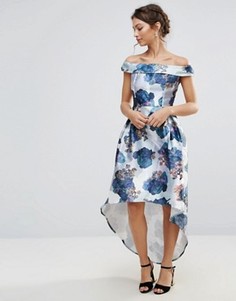 Приталенное платье с цветочным принтом Amy Lynn - Белый